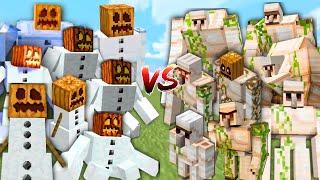 IRON GOLEM TEAM vs SNOW GOLEM TEAM in Minecraft Mob Battle