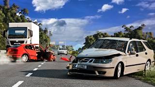 BeamNG Drive - Realistic Car Crashes #8