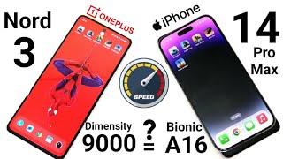 Oneplus Nord 3 vs iPhone 14Pro Max SpeedTest Comparison 