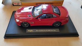 Mercedes Benz  SL 63 AMG Hard Top Unboxing  from Maisto 118 Diecast
