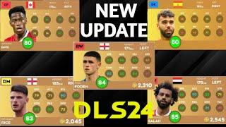 DLS 24  NEW UPDATE ALL PLAYERS RATING REFRESH IN DLS 24  DREAM LEAGUE SOCCER 2024