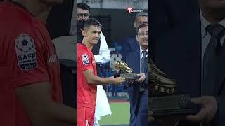 Sunil chhetri golden boot for highest goal. #shorts #shortsfeed #shortsvideo #saffchampionship2023