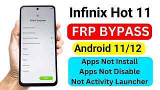 Infinix Hot 11 Frp Google Account Bypass  Android 1113  New Tricks Without PC Unlock Frp Lock