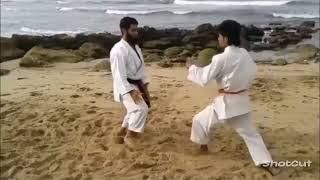 karate on the beach