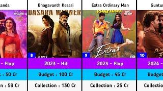 Sreeleela Hits and Flops Budget and Collection Movies List  Guntur Kaaram  Ustaad Bhagat Singh