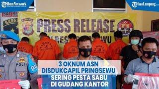 3 Oknum ASN Disdukcapil Pringsewu Sering Pesta Sabu di Gudang Kantor