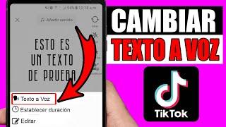 Como Activar TEXTO a VOZ en TIK TOK 2024  Actualizado