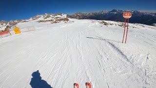 Discesa pista rossa LE CAVIETTE di Passo S.Pellegrino - inverno 2022-23