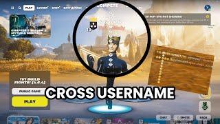 How To Get HUGE CROSS Username In FORTNITE Tutorial