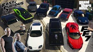 GTA 5 - Stealing Fast And Furious 7 Movie Cars with Franklin  GTA V Real Life Cars #66