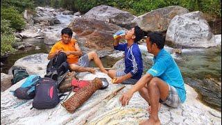 Fishing in Himalayan River of Nepal  Cooking Rice & Eating Riverside in village Nepal Lifestyle