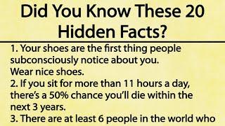 Did You Know These 20 Hidden Facts  Very Informative