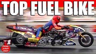 Worlds Fastest Spiderman Top Fuel Motorcycle Drag Racing