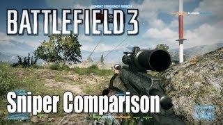 Battlefield 3 Sniper Rifle Comparison - Recon Guide