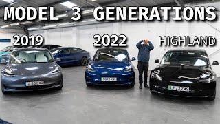 New Tesla Model 3 Highland v previous generations - whats changed? Not all things are better...