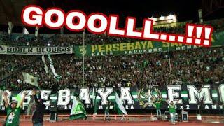 disela Chant Persebaya emosi Jiwaku tercipta Gol Da Silva  Green Nord Tribun Psby vs mitra kukar