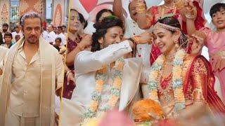 Action King Arjun Sarjas Daughter Aishwarya Arjun Weds Actor Umapthy Wedding Visuals  Manastars