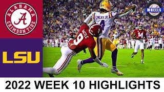 #10 LSU vs #6 Alabama Highlights AMAZING GAME  College Football Week 10  2022 College Football
