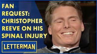 Fan Request Christopher Reeve Talks About His Spinal Cord Injury   Letterman