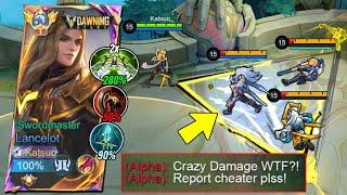 CRAZY DAMAGE  LANCELOT BEST 1 SHOT BUILD 2024 IS INSANELY BROKEN Must try