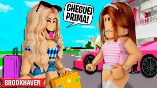 MINHA PRIMA FOLGADA VEIO PASSAR as FÉRIAS na MINHA CASA  Historinhas Brookhaven Roblox  Bibi e Lud