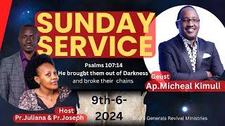 SUNDAY SERVICE HOSTING AP. MICHEAL KIMULI  9th-06-2024.