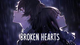 Nightcore - Broken Hearts Lyrics  Sped Up Switching Vocals