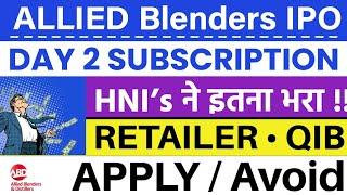 Allied Blenders IPO Day 2 Subscription  Allied Blenders IPO  Allied Blenders IPO GMP