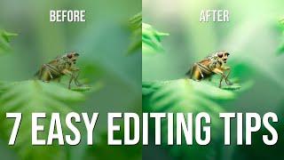 7 easy macro editing tips for beginners or experts Lightroom tutorial