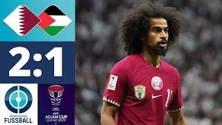 Katar dreht das Spiel Titelverteidiger im Viertelfinale  Katar - Palästina