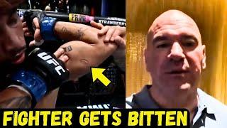 Dana White REACTS To UFC Fighter Being Bit Footage