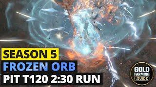 Pit T120 - 230 Run - Uber Version Frozen Orb Lightning Spear Sorc in Diablo IV Season 5