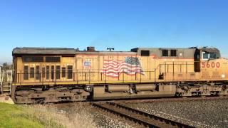 5 Trains at Binney Junction Including BNSF Military Train HD 60FPS