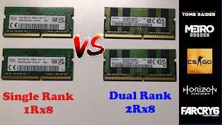 Single Rank vs Dual Rank Memory in a Gaming Laptop  Comparing Benchmark Results in Five Games