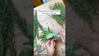 Making Aromatic Wands for Smudging