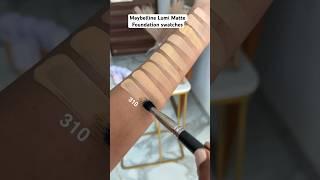 Maybelline Lumi matte foundation swatches