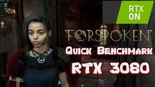 Forspoken  RTX 3080  4K Ultra High Settings with RayTracing  Superquick Gameplay  Benchmark