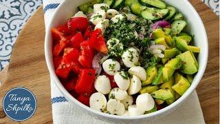Простой Овощной Салат с Авокадо  Easy Avocado Salad