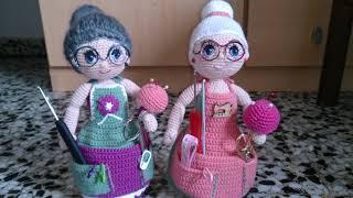 Abuelita alfiletero amigurumi