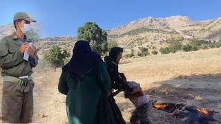 The burning of Shadis wheat by Salmans second wifes mother and the police helping Shadi