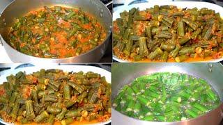 Delicious Okra Bhindi recipe  طرز تهیه بامیه خوشمزه برای مهمانی