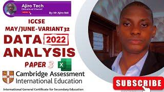 IGCSE ICT Paper 3 Spreadsheet May June 2022 Variant 32 04170983  Microsoft Excel