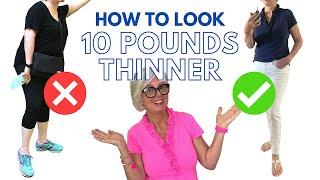 How to Look 10 POUNDS THINNER  10 Tips Women Over 50