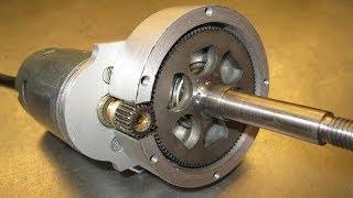 Homemade gear box for grinder - diy