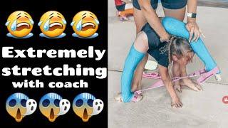 Extremely stretching with coach cry