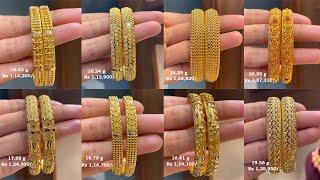 Light Weight Gold Bangles Designs With Weight And Price  Shridhi Vlog