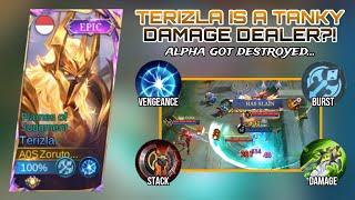 TERIZLA IS A TANKY DAMAGE DEALER  APLHA CANNOT SCARE TERIZLA?  TERIZLA BUILD & EMBLEM SET 2024