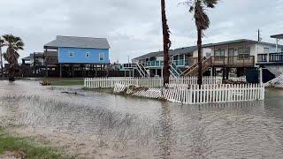 Texas beach city sees flooding in wake of Hurricane Beryl