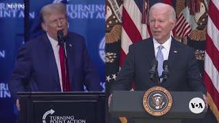 Biden Trump clash in first presidential debate of 2024