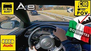 2014 Audi A8 D4 4.2 TDI Quattro  MOUNTAIN Italian road POV TEST